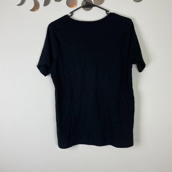 The Quacker Factory Black Top w/ Bedazzled Heart - Picture 4 of 5